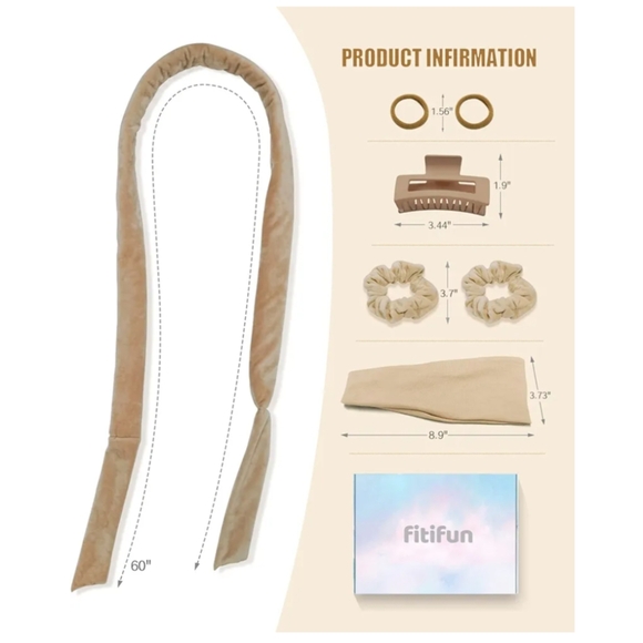 SEALED Fitifun Heatless Hair Curling Set - Picture 1 of 3